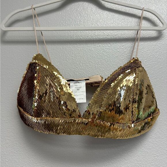 Alex Perry Sequin Embellished Bra Top Gold - Picture 5 of 7